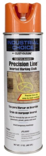 Rust-Oleum - 17 fl oz Orange Marking Chalk - 500' to 530' Coverage at 1-1/4" Wide, Water-Based Formula - Exact Tooling