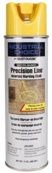 Rust-Oleum - 17 fl oz Yellow Marking Chalk - 500' to 530' Coverage at 1-1/4" Wide, Water-Based Formula - Exact Tooling