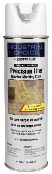 Rust-Oleum - 17 fl oz White Marking Chalk - 500' to 530' Coverage at 1-1/4" Wide, Water-Based Formula - Exact Tooling