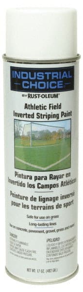 Rust-Oleum - 17 fl oz White Striping Paint - 100' to 200' Coverage at 3" Wide, Water-Based Formula - Exact Tooling