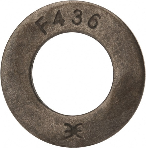 Value Collection - 1-1/8" Screw, Grade SAE 1035-1050 Steel Structural Flat Washer - 1-1/4" ID x 2-1/4" OD, Plain Finish - Exact Tooling