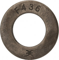 Value Collection - 1-1/8" Screw, Grade SAE 1035-1050 Steel Structural Flat Washer - 1-1/4" ID x 2-1/4" OD, Plain Finish - Exact Tooling