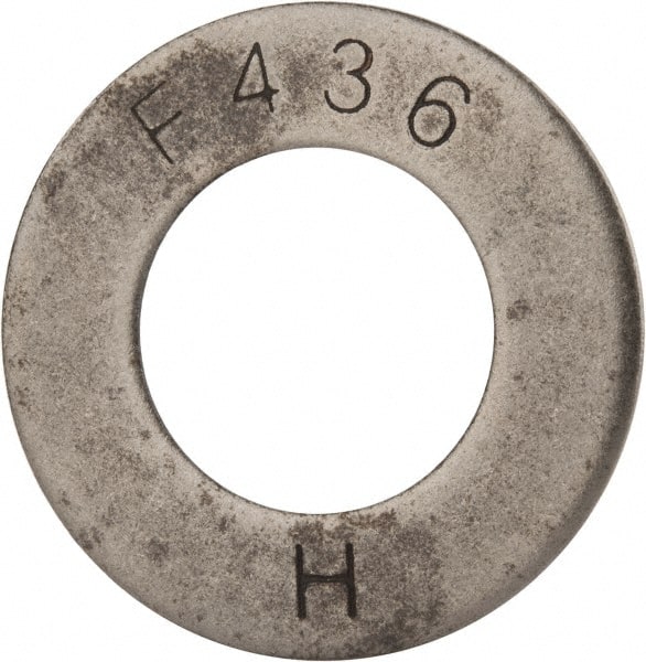 Value Collection - 1-1/4" Screw, Grade SAE 1035-1050 Steel Structural Flat Washer - 1-3/8" ID x 2-1/2" OD, Plain Finish - Exact Tooling