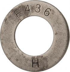 Value Collection - 1-1/4" Screw, Grade SAE 1035-1050 Steel Structural Flat Washer - 1-3/8" ID x 2-1/2" OD, Plain Finish - Exact Tooling