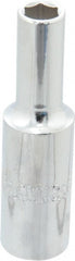 Proto - 3/8", 1/2" Drive, Deep Hand Socket - 6 Points, 3-1/4" OAL, Chrome Finish - Exact Tooling