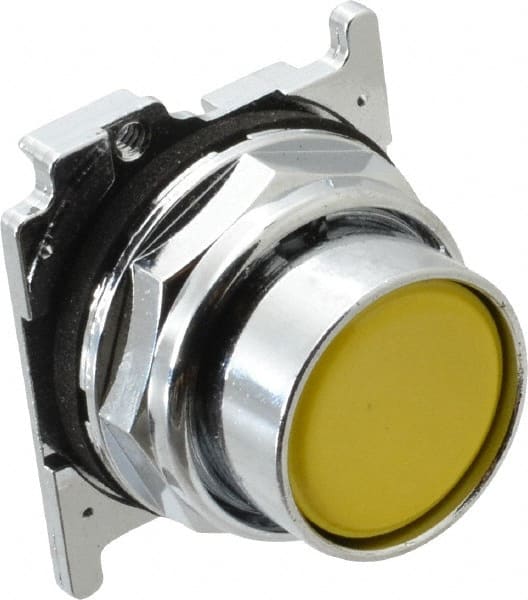 Eaton Cutler-Hammer - Flush Pushbutton Switch Operator - Yellow, Round Button, Nonilluminated - Exact Tooling