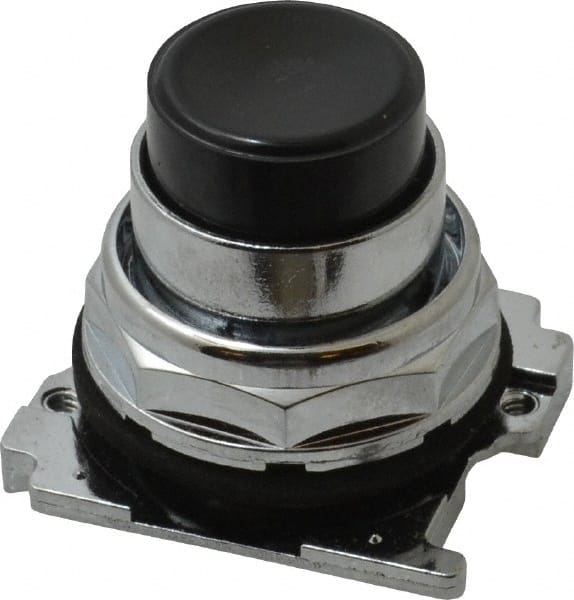 Eaton Cutler-Hammer - Extended Straight Pushbutton Switch Operator - Black, Round Button, Nonilluminated - Exact Tooling
