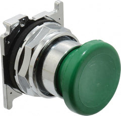 Eaton Cutler-Hammer - Extended Mushroom Head Pushbutton Switch Operator - Green, Round Button, Nonilluminated - Exact Tooling