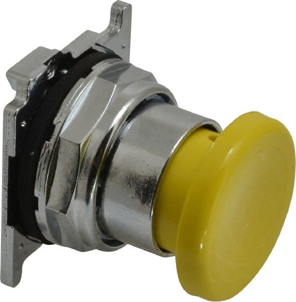 Eaton Cutler-Hammer - Extended Mushroom Head Pushbutton Switch Operator - Yellow, Round Button, Nonilluminated - Exact Tooling