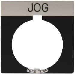 Eaton Cutler-Hammer - Square, Legend Plate - Jog - Black Background, 30-1/2mm Hole Diameter - Exact Tooling