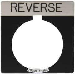 Eaton Cutler-Hammer - Square, Legend Plate - Reverse - Black Background, 30-1/2mm Hole Diameter - Exact Tooling
