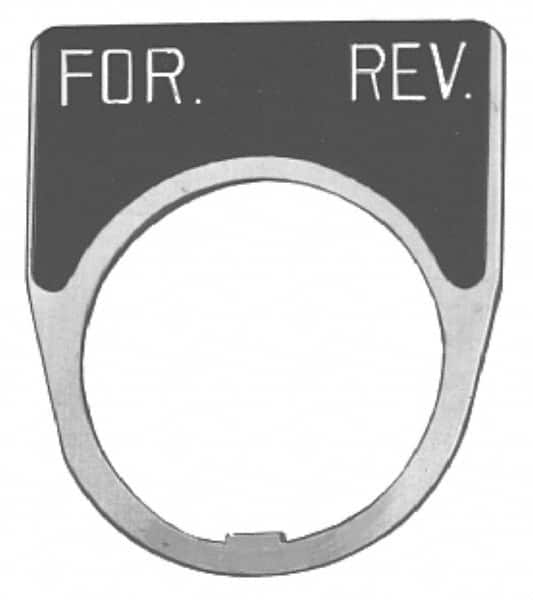 Eaton Cutler-Hammer - Half Round, Legend Plate - Auto-Off-Hand - Black Background, 30-1/2mm Hole Diameter - Exact Tooling