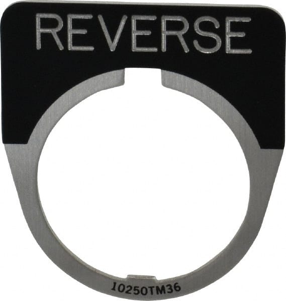 Eaton Cutler-Hammer - Half Round, Legend Plate - Reverse - Black Background, 30-1/2mm Hole Diameter - Exact Tooling