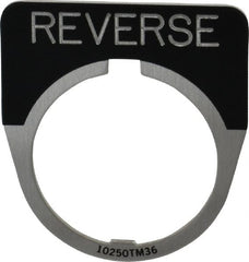 Eaton Cutler-Hammer - Half Round, Legend Plate - Reverse - Black Background, 30-1/2mm Hole Diameter - Exact Tooling