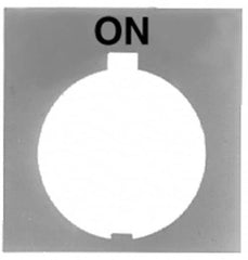 Eaton Cutler-Hammer - Square, Legend Plate - On - Black Background, 30-1/2mm Hole Diameter, 1.77 Inch Square - Exact Tooling