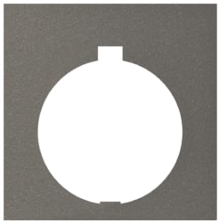 Eaton Cutler-Hammer - Square, Plastic Legend Plate - Blank - Black and Red Background, Black Letters, 30-1/2mm Hole Diameter, 1.77 Inch Square - Exact Tooling