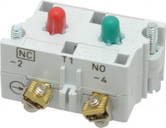 Eaton Cutler-Hammer - NO/NC, 0.5 Amp, Electrical Switch Contact Block - 120 VAC/VDC, Pressure Terminal, 30-1/2mm Hole, For Use with E34 Operators, Standard 10250T - Exact Tooling