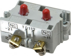 Eaton Cutler-Hammer - 2NC, 0.5 Amp, Electrical Switch Contact Block - 120 VAC/VDC, Pressure Terminal, 30-1/2mm Hole, For Use with E34 Operators, Standard 10250T - Exact Tooling