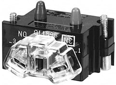 Eaton Cutler-Hammer - NC, 0.5 Amp, Electrical Switch Contact Block - 120 VAC/VDC, Pressure Terminal, 30-1/2mm Hole, For Use with E34 Operators, Standard 10250T - Exact Tooling