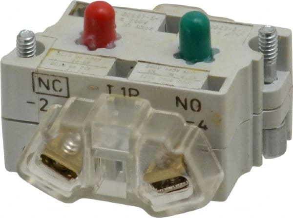 Eaton Cutler-Hammer - NO/NC, 0.5 Amp, Electrical Switch Contact Block - 120 VAC/VDC, Pressure Terminal, 30-1/2mm Hole, For Use with E34 Operators, Standard 10250T - Exact Tooling