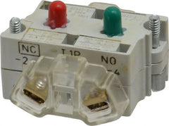 Eaton Cutler-Hammer - NO/NC, 0.5 Amp, Electrical Switch Contact Block - 120 VAC/VDC, Pressure Terminal, 30-1/2mm Hole, For Use with E34 Operators, Standard 10250T - Exact Tooling