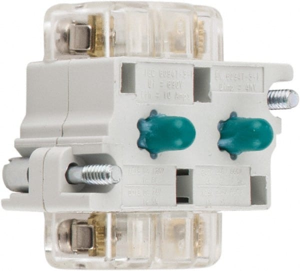 Eaton Cutler-Hammer - 2NO, 0.5 Amp, Electrical Switch Contact Block - 120 VAC/VDC, Pressure Terminal, 30-1/2mm Hole, For Use with E34 Operators, Standard 10250T - Exact Tooling
