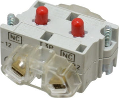 Eaton Cutler-Hammer - 2NC, 0.5 Amp, Electrical Switch Contact Block - 120 VAC/VDC, Pressure Terminal, 30-1/2mm Hole, For Use with E34 Operators, Standard 10250T - Exact Tooling