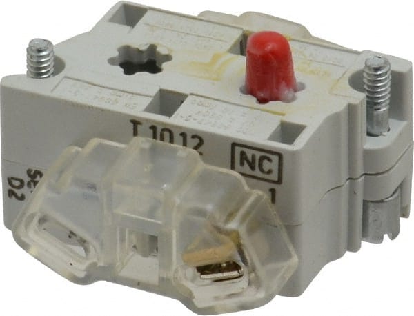 Eaton Cutler-Hammer - NC, 0.5 Amp, Electrical Switch Contact Block - 120 VAC/VDC, Pressure Terminal, 30-1/2mm Hole, For Use with E34 Operators, Standard 10250T - Exact Tooling