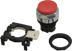 Eaton Cutler-Hammer - 25mm Mount Hole, Extended Straight, Pushbutton Switch Only - Round, Red Pushbutton, Nonilluminated, Momentary (MO) - Exact Tooling