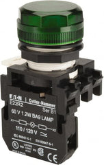 Eaton Cutler-Hammer - 120 VAC/VDC Green Lens Incandescent Indicating Light - Round Lens - Exact Tooling