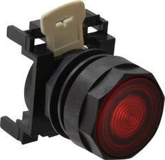 Eaton Cutler-Hammer - 25mm Mount Hole, Flush, Pushbutton Switch Only - Round, Red Pushbutton, Illuminated, Momentary (MO) - Exact Tooling
