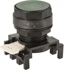 Eaton Cutler-Hammer - 25mm Mount Hole, Flush, Pushbutton Switch Only - Round, Green Pushbutton, Illuminated, Momentary (MO) - Exact Tooling