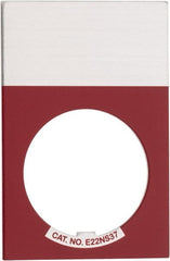 Eaton Cutler-Hammer - Rectangular, Aluminum Legend Plate - Blank - Silver Background, Black Letters, 22-1/2mm Hole Diameter, 1.17 Inch Wide x 1.77 Inch High - Exact Tooling