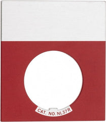 Eaton Cutler-Hammer - Legend Plate - Blank - Red Background, 22-1/2mm Hole Diameter - Exact Tooling