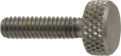 Gibraltar - #8-32 Knurled Shoulderless Grade 18-8 Stainless Steel Thumb Screw - Exact Tooling