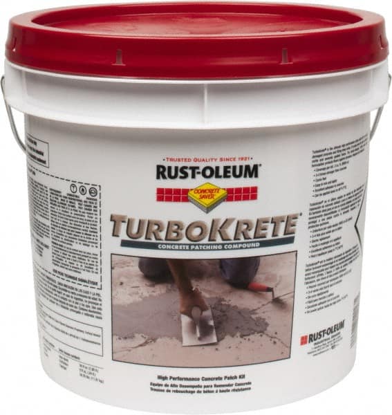 Rust-Oleum - 3.5 Gal Epoxy Patch Kit - Gray, 6.5 Sq Ft Coverage, 100% Solids Epoxy/Aggregate Patching Compound - Exact Tooling