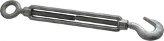 Made in USA - 900 Lb Load Limit, 3/8" Thread Diam, 6" Take Up, Steel Hook & Eye Turnbuckle - 11-7/8" Closed Length - Exact Tooling