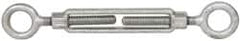 Made in USA - 3,500 Lb Load Limit, 5/8" Thread Diam, 6" Take Up, Steel Eye & Eye Turnbuckle - 16" Closed Length - Exact Tooling