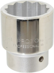 Proto - 1-11/16", 1" Drive, Standard Hand Socket - 12 Points, 3-1/4" OAL - Exact Tooling