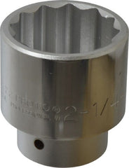 Proto - 2-1/4", 1" Drive, Standard Hand Socket - 12 Points, 3-13/16" OAL - Exact Tooling