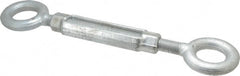 Made in USA - 10,000 Lb Load Limit, 1" Thread Diam, 6" Take Up, Steel Eye & Eye Turnbuckle - 21-1/4" Closed Length - Exact Tooling