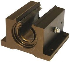 L.M76 - 0.7508" Inside Diam, Open Single Pillow Block Linear Bearing - 2-3/4" Overall Width - Exact Tooling