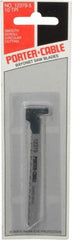 Porter-Cable - 3-1/2" Long, 10 Teeth per Inch, Carbon Steel Jig Saw Blade - Toothed Edge, 1/4" Wide x 0.056" Thick, Hook Shank, Ground Taper Tooth Set - Exact Tooling