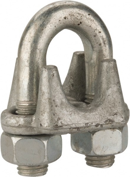 Value Collection - 7/8" Wire Rope U-Bolt Clip - Forged Steel, Galvanized - Exact Tooling