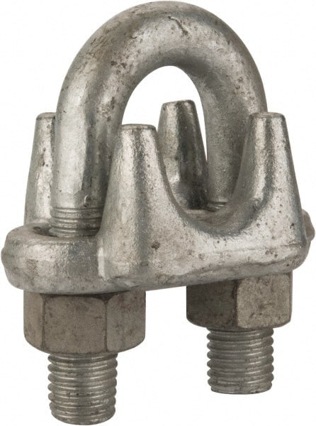 Value Collection - 1" Wire Rope U-Bolt Clip - Forged Steel, Galvanized - Exact Tooling