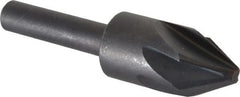 Keo - 1/2" Head Diam, 1/4" Shank Diam, 6 Flute 60° High Speed Steel Countersink - Exact Tooling