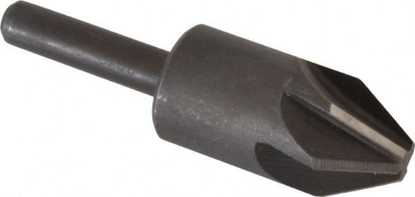 Keo - 5/8" Head Diam, 1/4" Shank Diam, 6 Flute 60° High Speed Steel Countersink - Exact Tooling