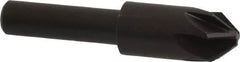 Keo - 3/8" Head Diam, 1/4" Shank Diam, 6 Flute 82° High Speed Steel Countersink - Bright Finish, 1-3/4" OAL, Single End, Straight Shank, Right Hand Cut - Exact Tooling