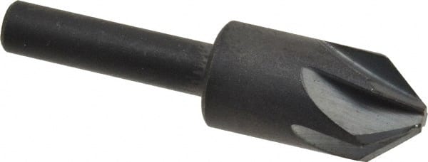 Keo - 1/2" Head Diam, 1/4" Shank Diam, 6 Flute 82° High Speed Steel Countersink - Exact Tooling