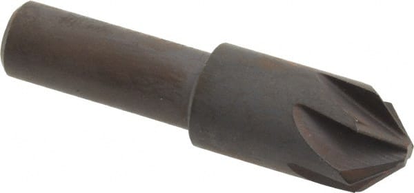 Keo - 1/2" Head Diam, 3/8" Shank Diam, 6 Flute 90° High Speed Steel Countersink - Exact Tooling